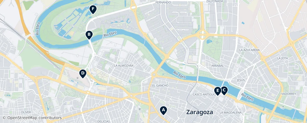 Map of Saragossa