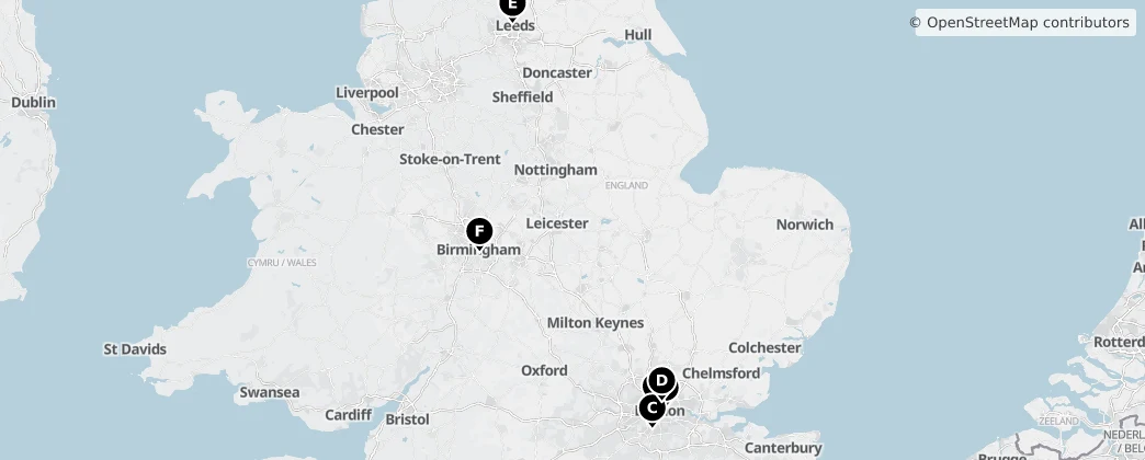 Map of England