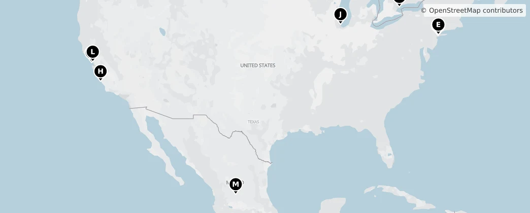 Map of Nordamerika