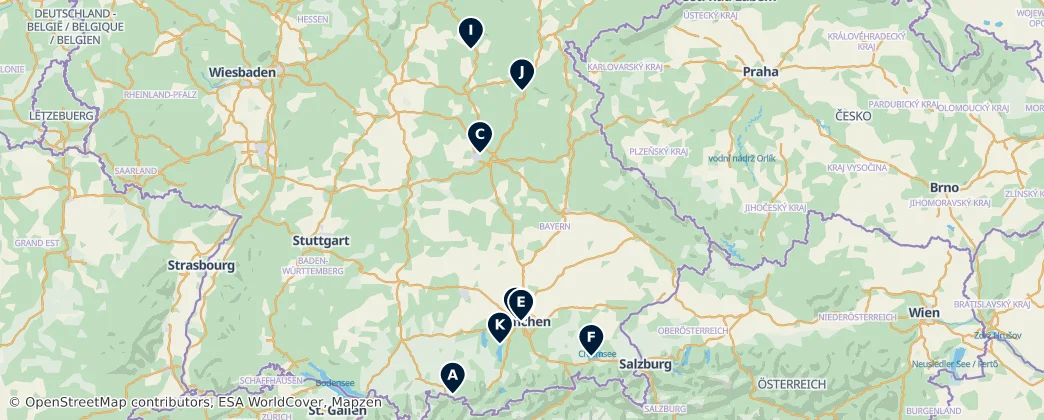 Map of Bayern