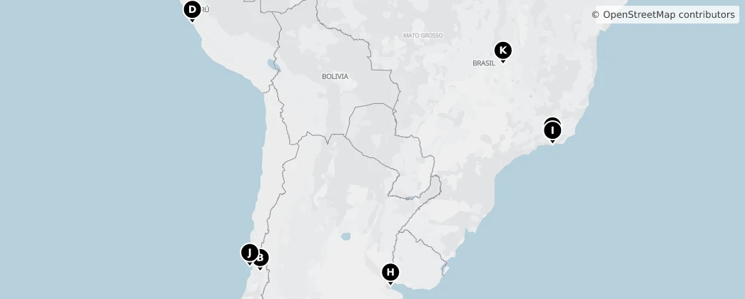Map of Südamerika