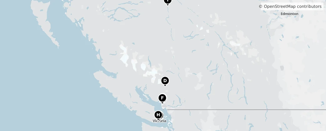 Map of British Columbia