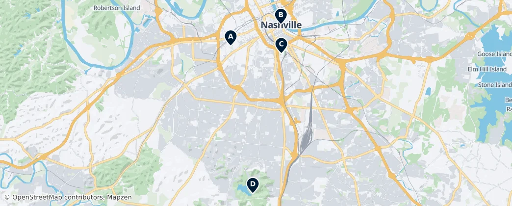 Map of Davidson County