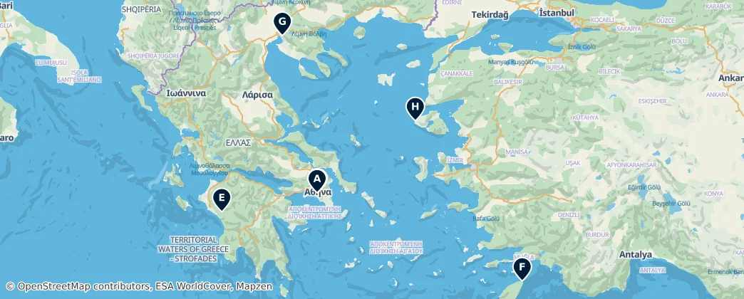 Map of Griechenland