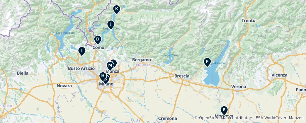 Map of Lombardei