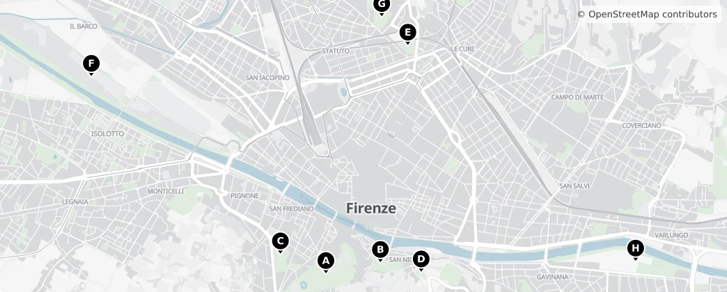 Map of Metropolitanstadt Florenz