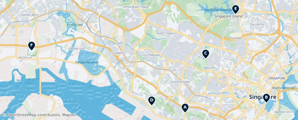 Map of Singapur