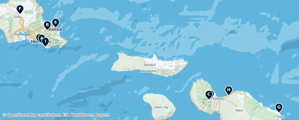 Map of United States of America (Middle Hawai'ian Islands territorial waters)