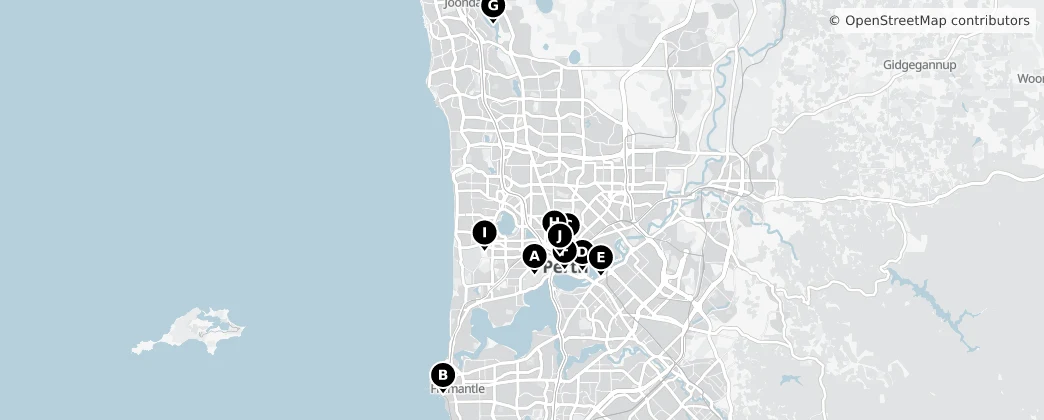 Map of Westaustralien