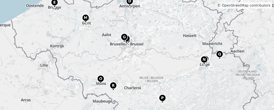 Map of Belgien