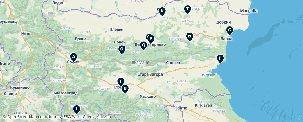 Map of Bulgarien