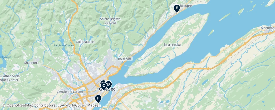 Map of Capitale-Nationale