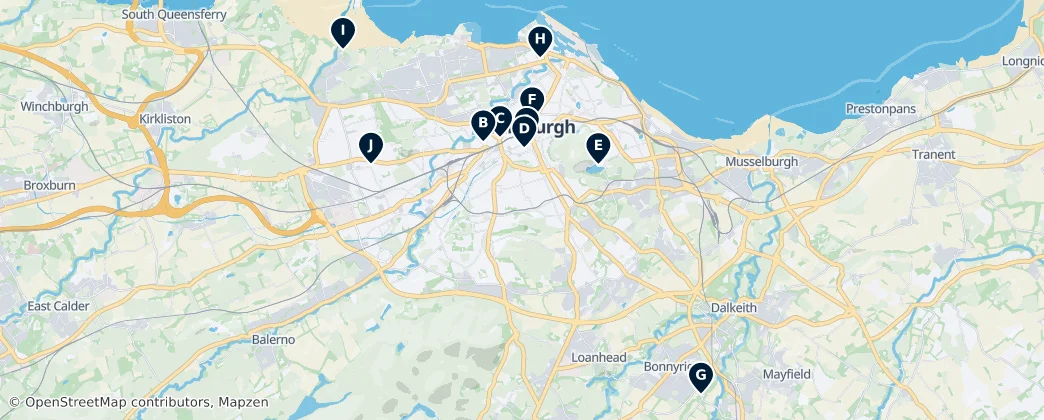 Map of Edinburg