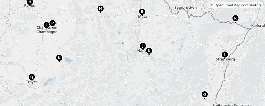 Map of Grand Est