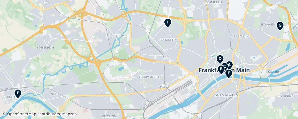 Map of Frankfurt am Main