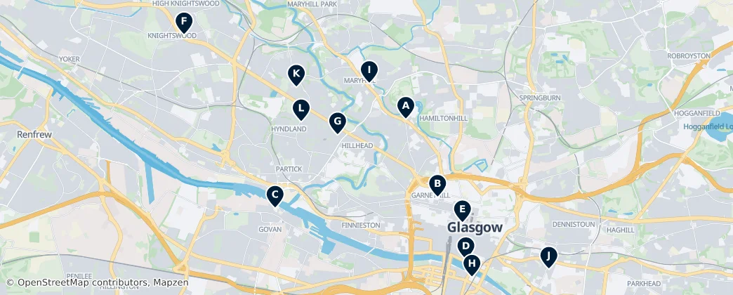 Map of Glasgow