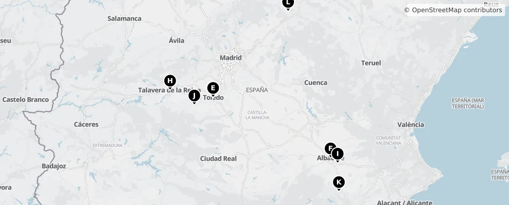 Map of Kastilien-La Mancha