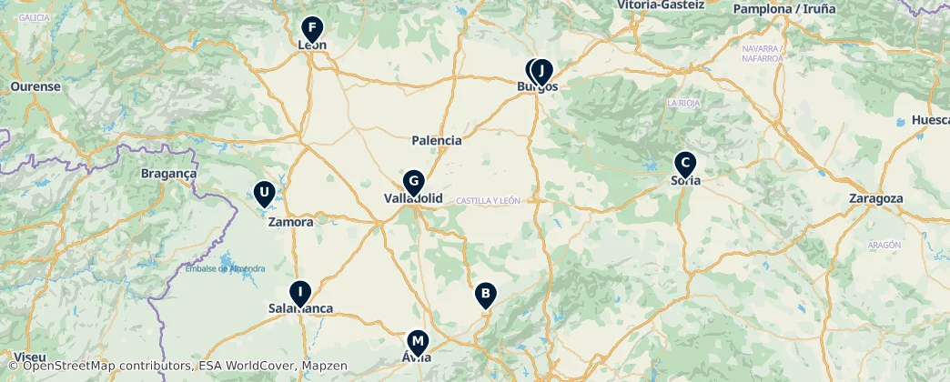 Map of Kastilien und León