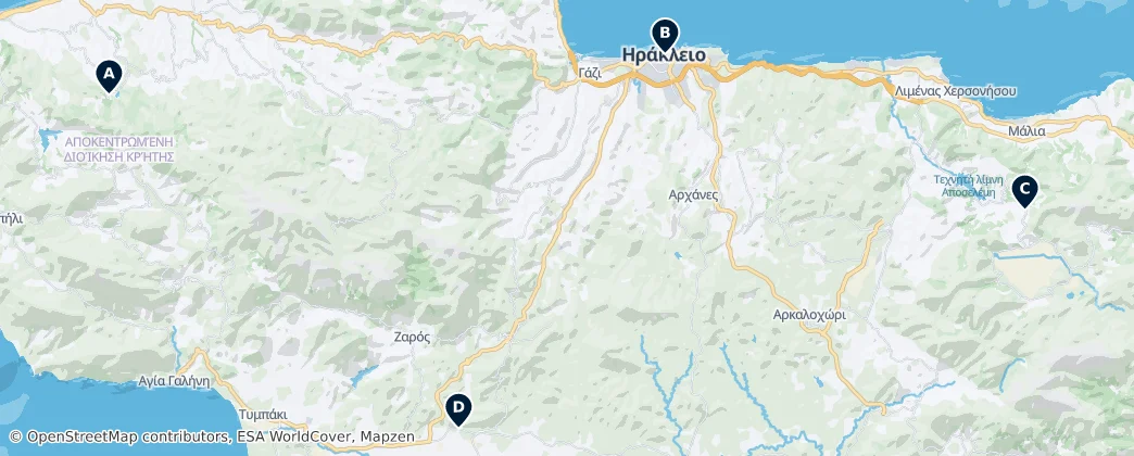 Map of Kreta