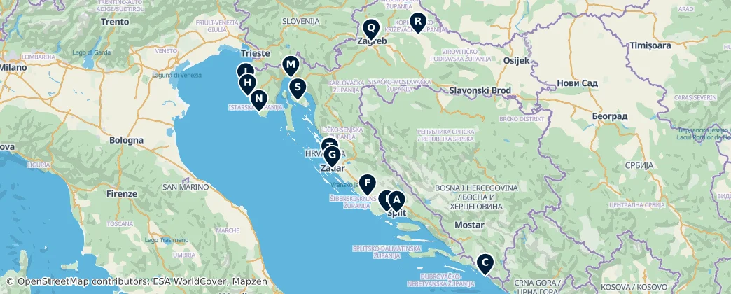 Map of Kroatien