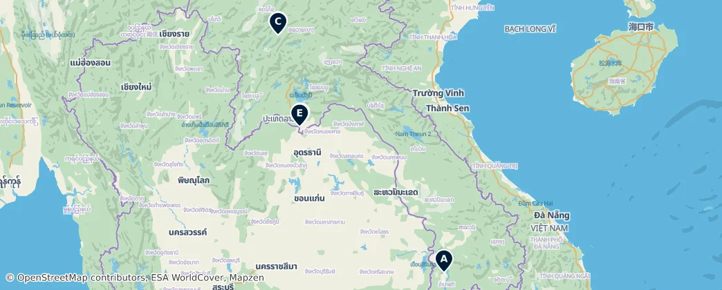 Map of Laos