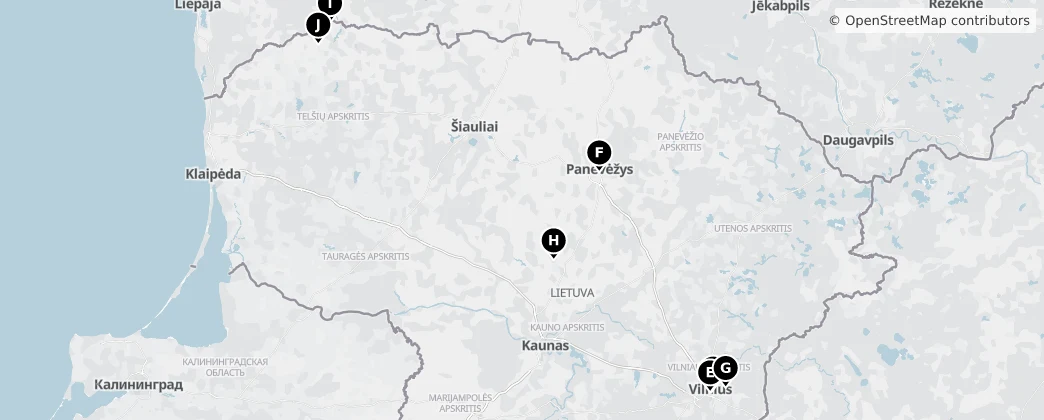 Map of Litauen (Landmasse)