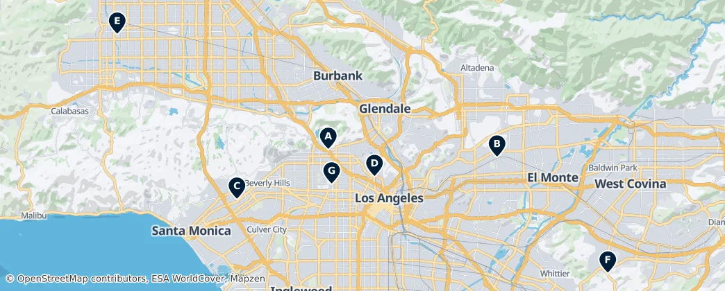 Map of Los Angeles County