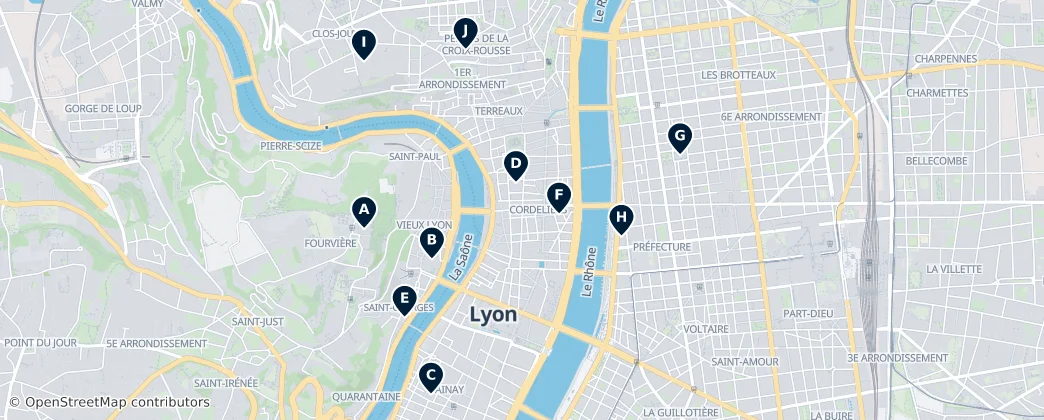 Map of Lyon