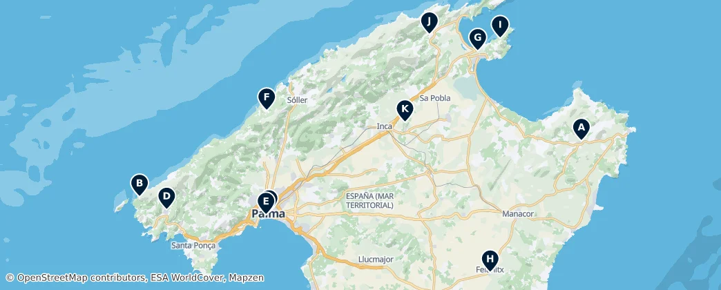 Map of Mallorca