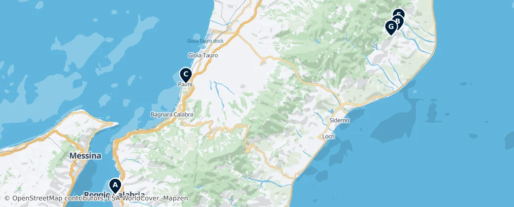 Map of Reggio Calabria