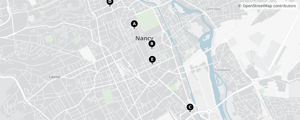 Map of Nancy