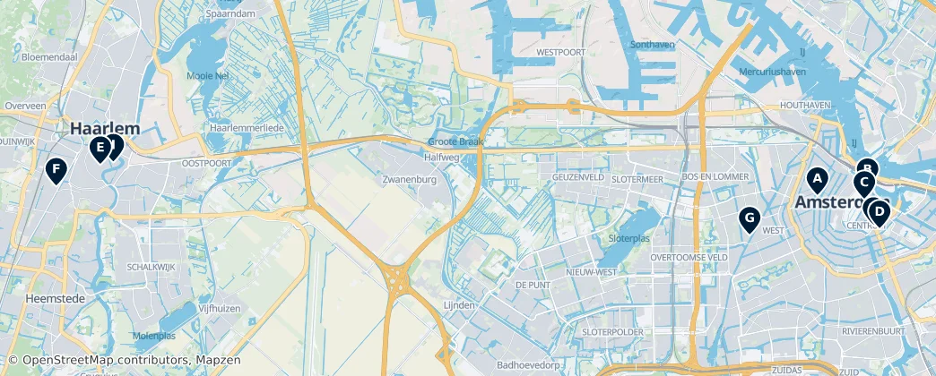 Map of Nordholland