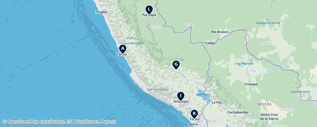 Map of Peru