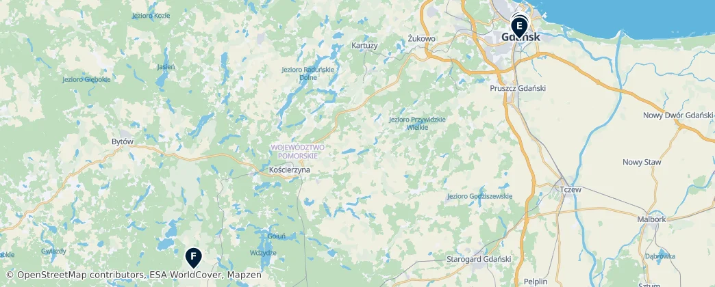 Map of Pommern