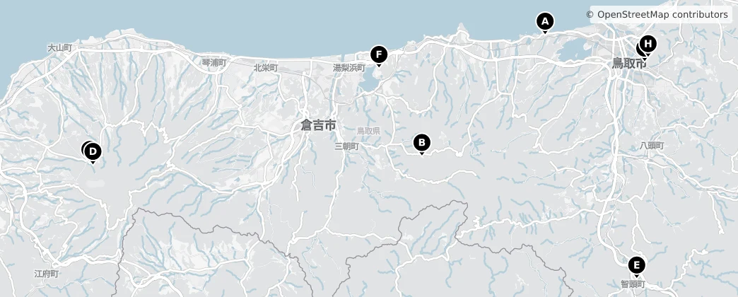 Map of Präfektur Tottori