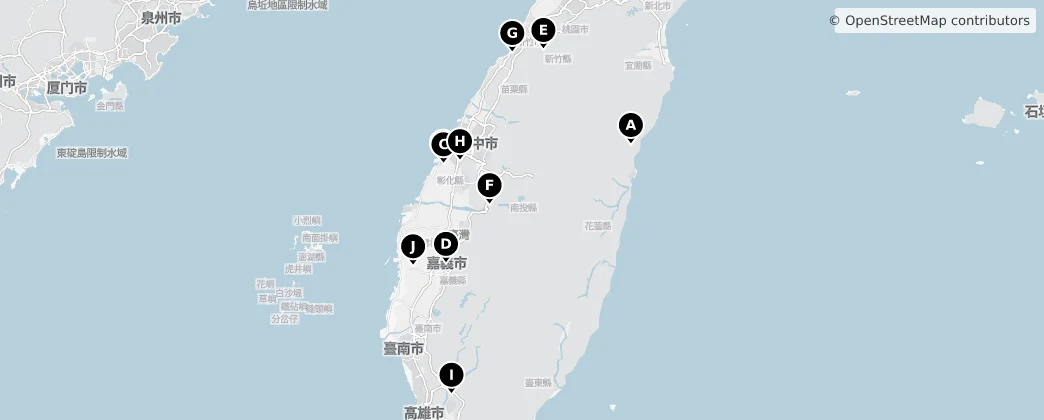 Map of Taiwan