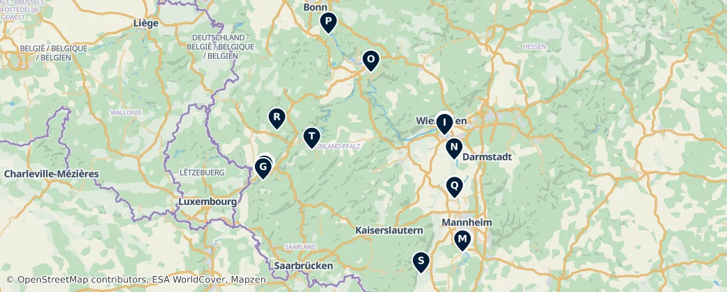Map of Rheinland-Pfalz