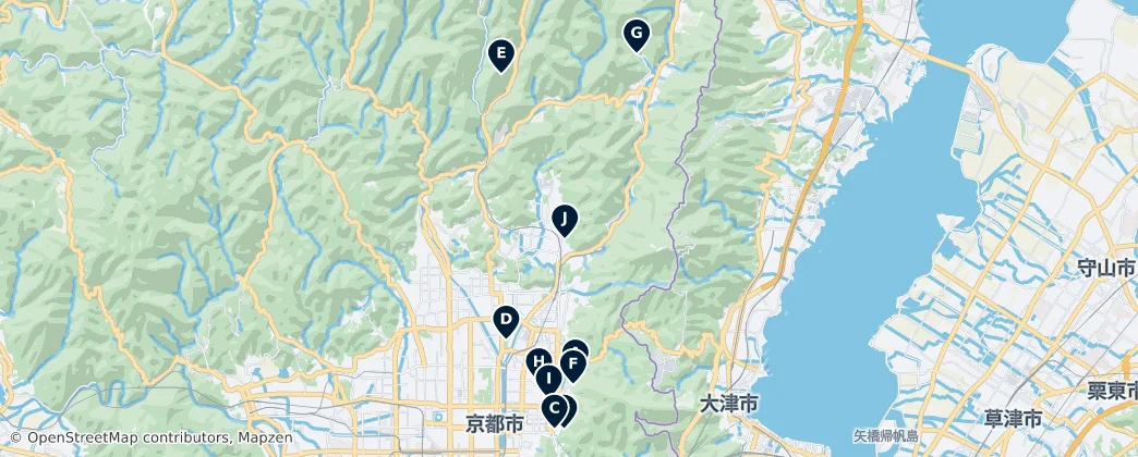 Map of Sakyō-ku
