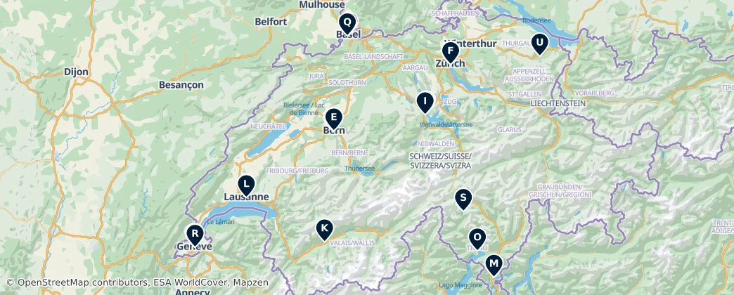 Map of Schweiz