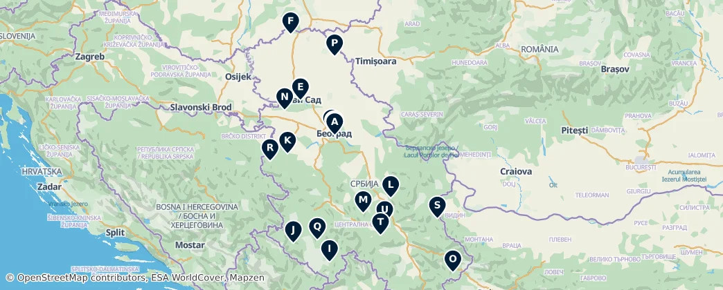 Map of Serbien