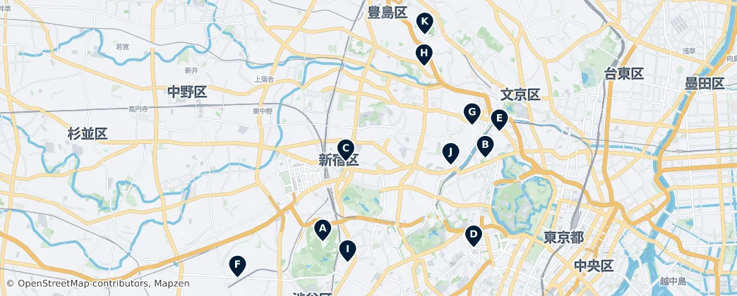 Map of Shinjuku