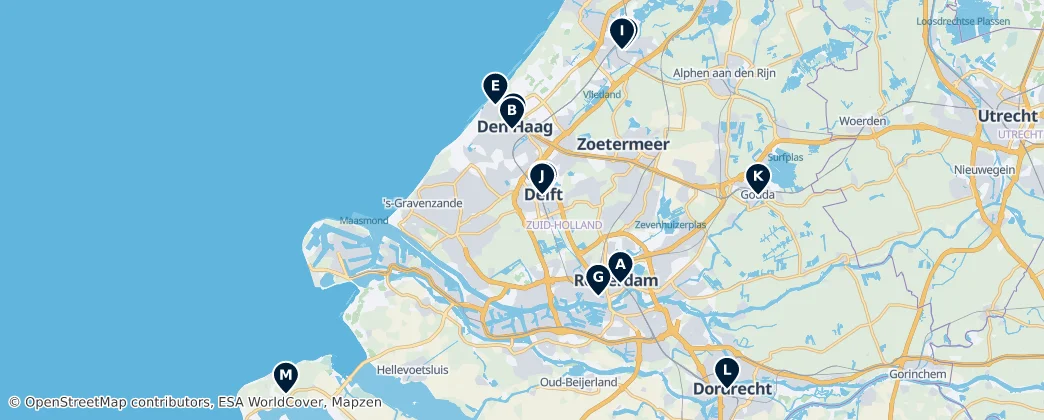Map of Südholland