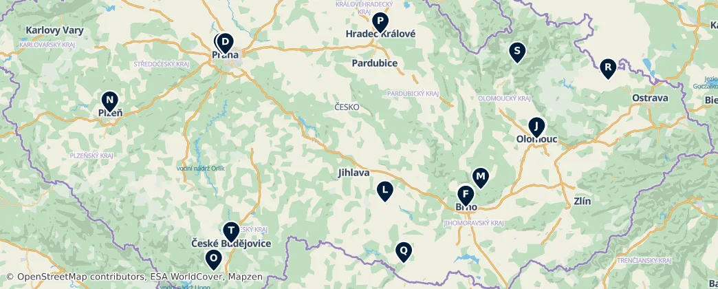 Map of Tschechien