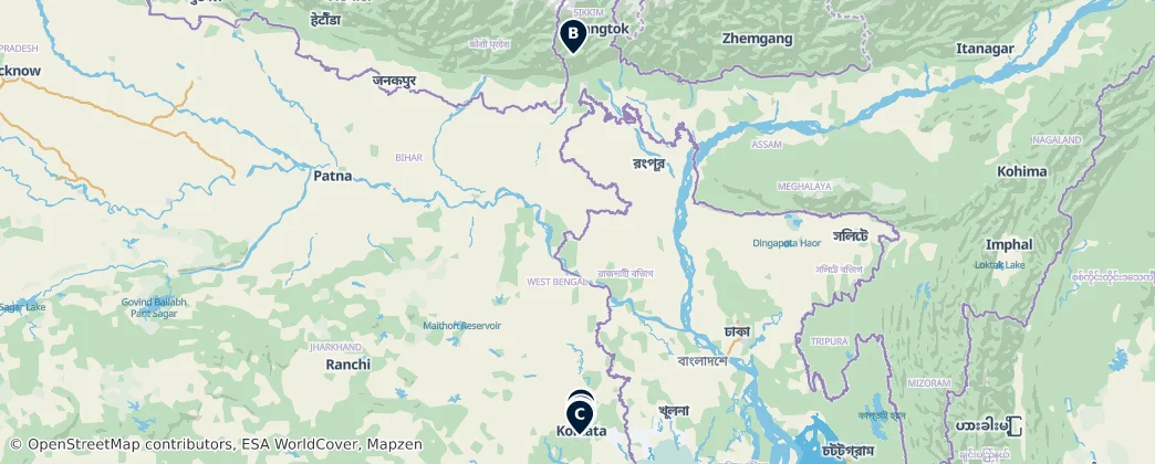 Map of Westbengalen