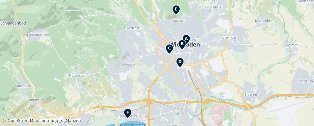 Map of Wiesbaden