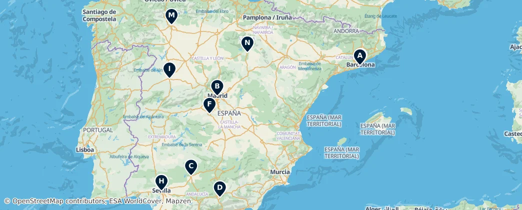 Map of Spanien