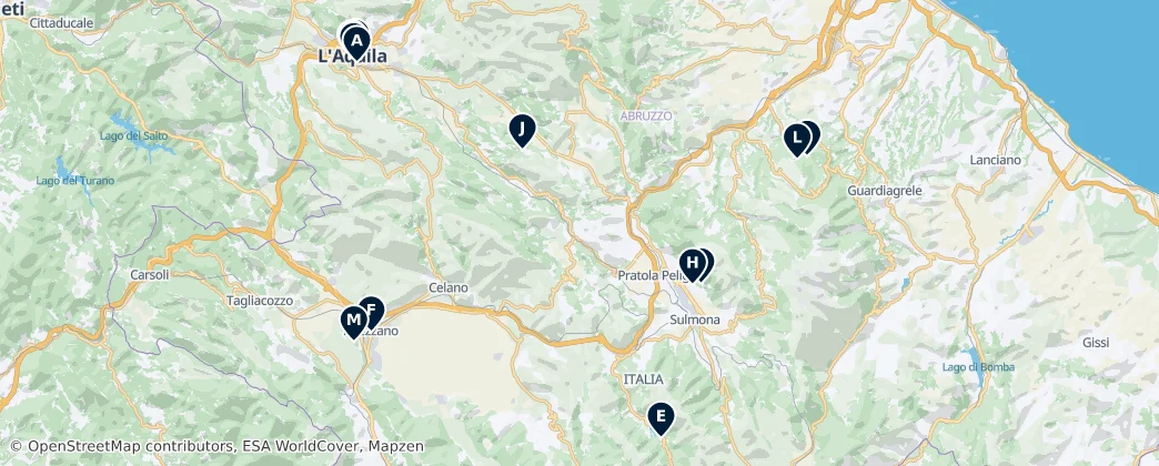 Map of Abruzzen