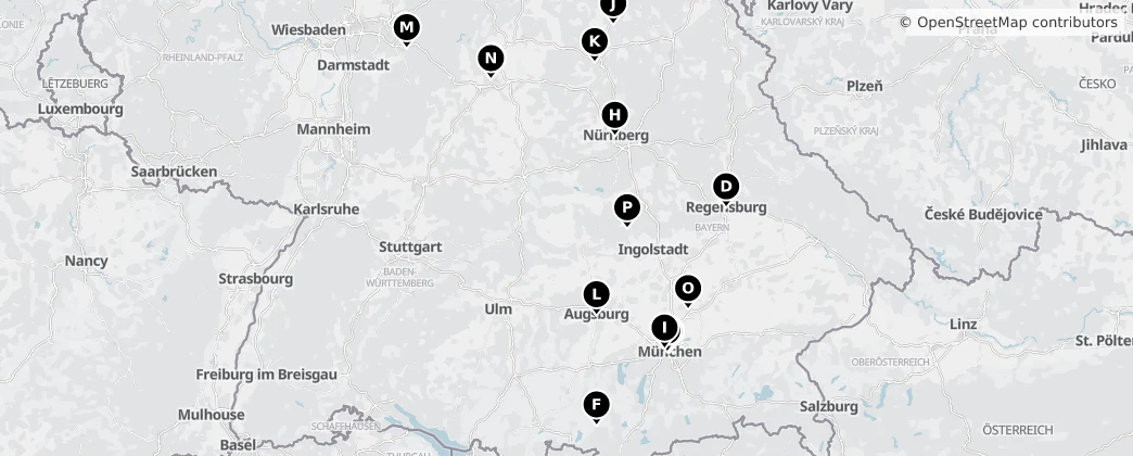 Map of Bayern