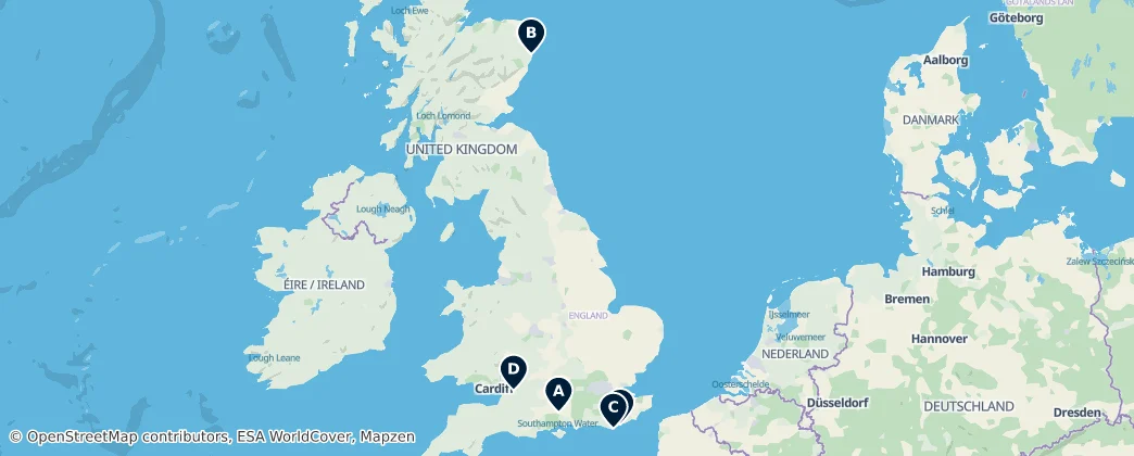 Map of Großbritannien