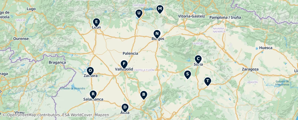 Map of Kastilien und León
